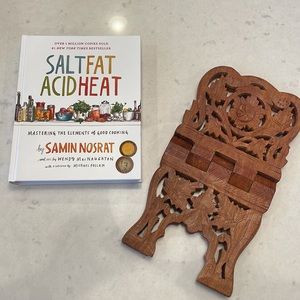 Cookbook stand - Carved wood book reading stand 🤎